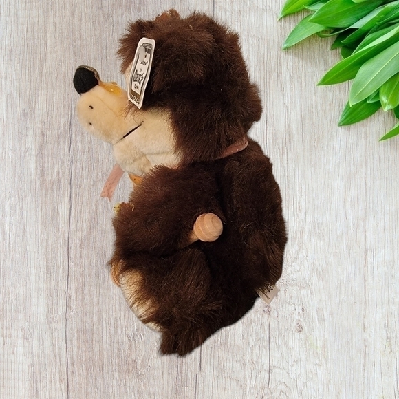 OZARK ORZEK "Elmo" Honey Bear Vintage 1990 bee's and Honey pot, Soft plush T36 - Picture 3 of 11